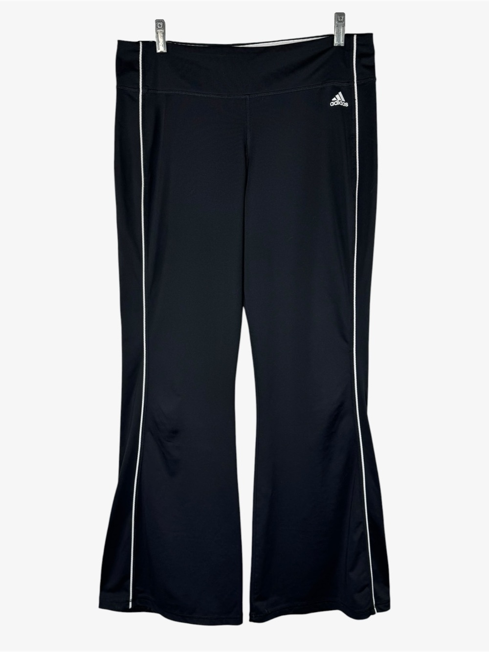 Adidas Women’s Black Flare Yoga Pants L Climalite Bootcut Wide Leg Track Pants